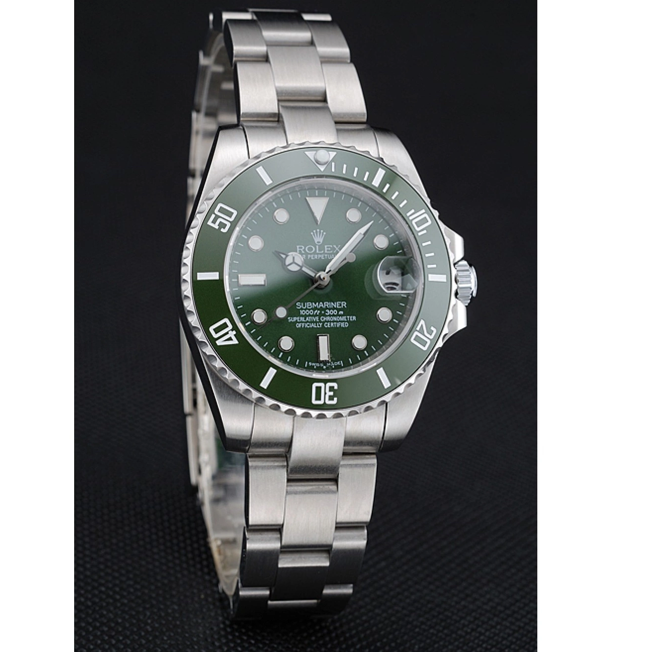 Aaa replica Rolex Stainless Submariner Dial Bracelet Steel 1454151 Green 0620